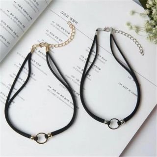 [Order] [Hàng có sẵn] Choker đan 2 dây mặt hình tròn