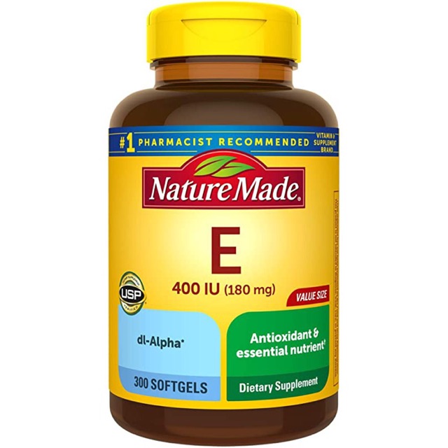 Date 2025 -VITAMIN E - NATURE MADE 400IU - 300 VIÊN🌟