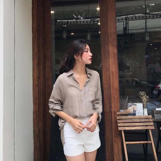 Sơ mi đũi form rộng