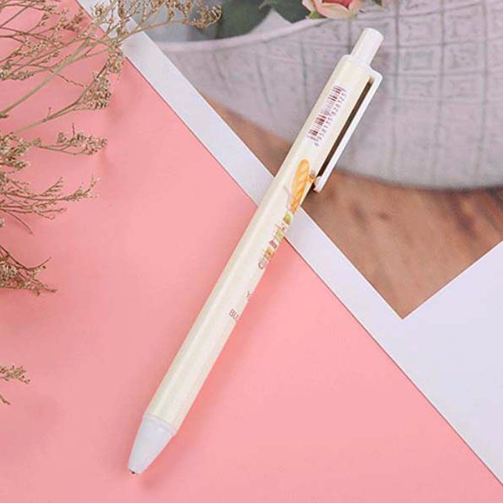 Set 5 Bút Bi Mực Đen Hình Quả Đào Nhiều Màu Có Thể Thu Gọn Tiện Dụng Cho Văn Phòng / Trường Học