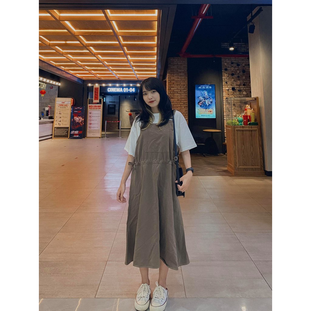 [Mã SKAMA06 giảm 8% tối đa 50K đơn 250K] Yếm váy thô xoè túi trước (Ảnh thật) | BigBuy360 - bigbuy360.vn