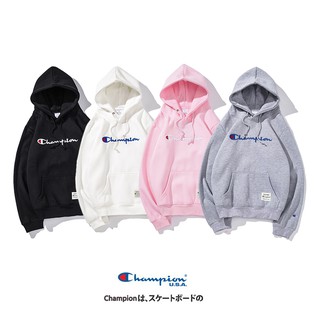 Áo Hoodie Tay Dài Thêu Chữ Champion Thời Trang Phong Cách Trẻ Trung