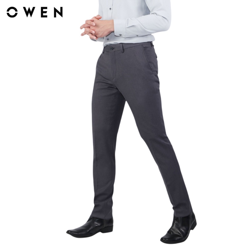 Quần tây Nam Owen   Slim Fit màu Ghi - QS23480