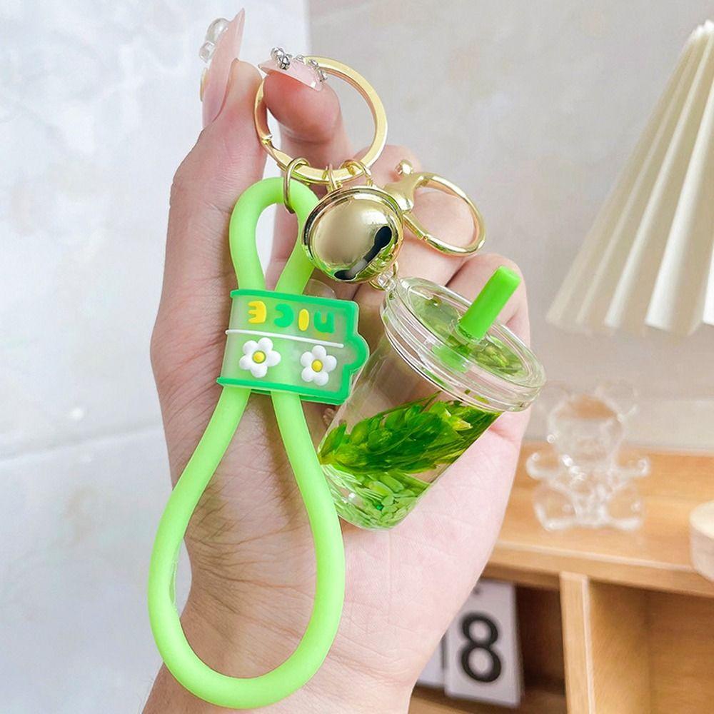 Móc Chìa Khóa Hình Ly Trà Sữa Xinh Xắn Giá Đỡ