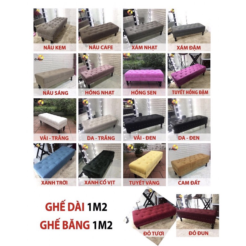 ghế ban chân gỗ-ghế sofa băng(dài 1m2)hàng đẹp