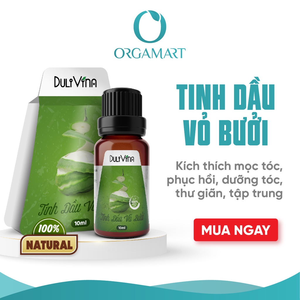 Tinh Dầu Vỏ Bưởi DuliVina Cao Cấp, Thiên Nhiên Nguyên Chất, Giúp Sáng Da, Trẻ Hóa, Giảm Mụn - Chai 10ml