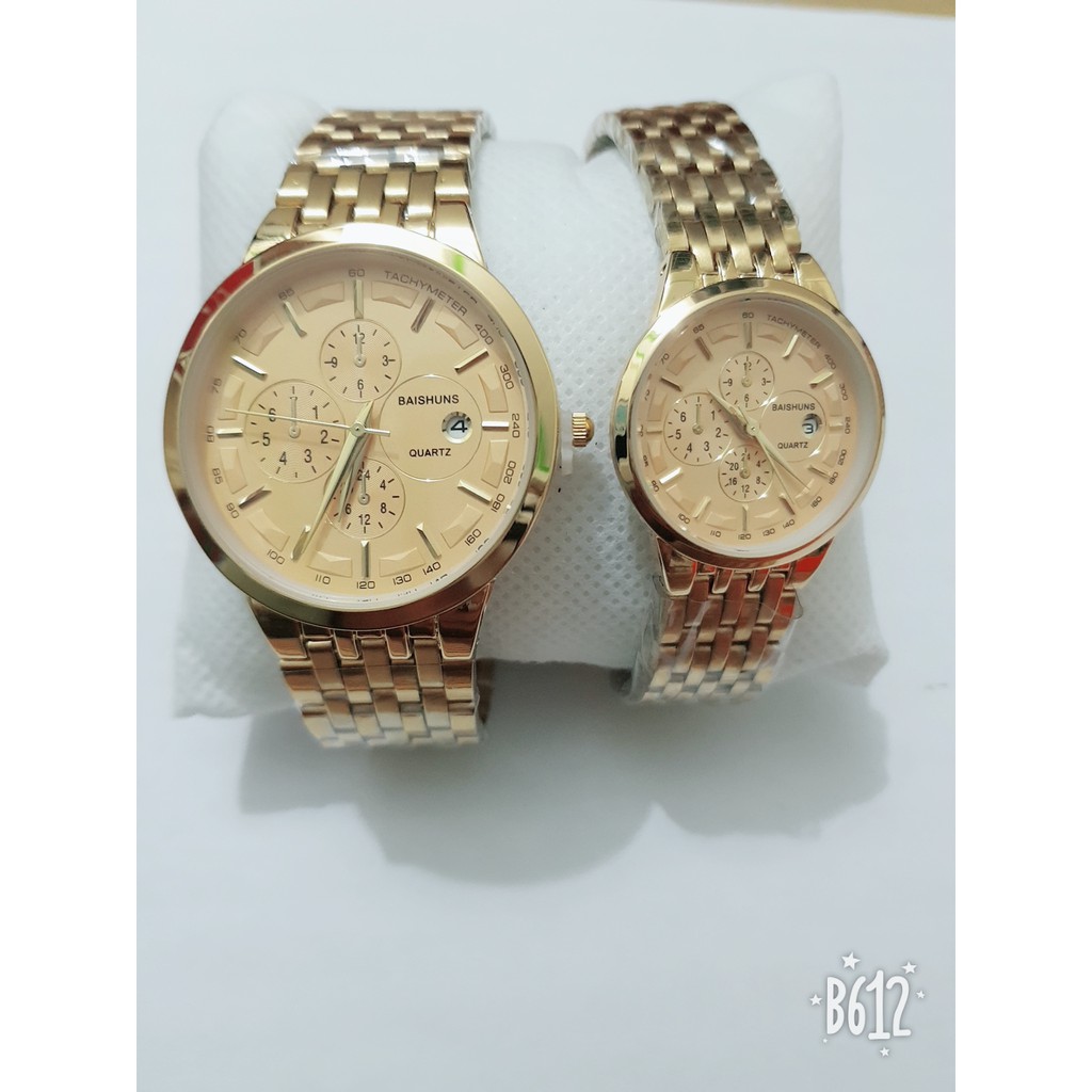 đồng hồ đôi nam nữ thương hiệu baishuns cho các cặp đôi - donghotime