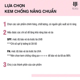kem chống nắng Hemia