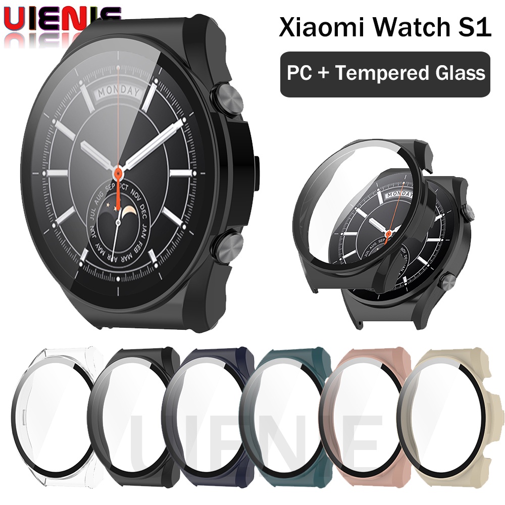 Ốp Bảo Vệ Mặt Đồng Hồ Bằng Pc + Kính Cường Lực Cho Xiaomi Mi Watch Sport / Xiaomi Watch S1