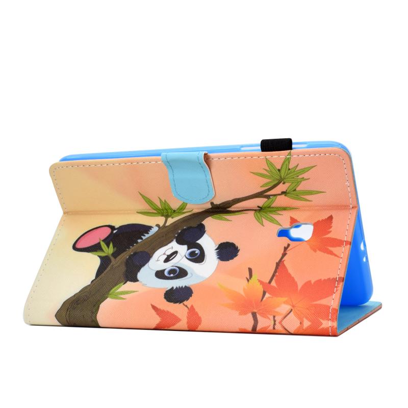 Ốp lưng nắp gập mềm chống sốc + trượt in hình mèo hoạt hình cho Samsung Galaxy Tab A 8.0 2017 T380 T385