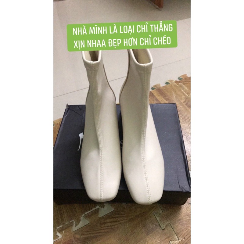 [RẺ VÔ ĐỊCH] BOOT DA CAO CỔ ĐẾ VUÔNG 6cm LOẠI ĐẸP CHỈ THẲNG | BigBuy360 - bigbuy360.vn