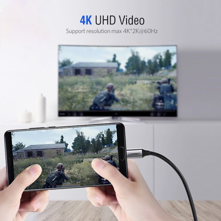 [Mã ELHACE giảm 4% đơn 300K] Cáp USB Type C to HDMI Ugreen 50570 dài 1,5m hỗ trợ 3D, 4K