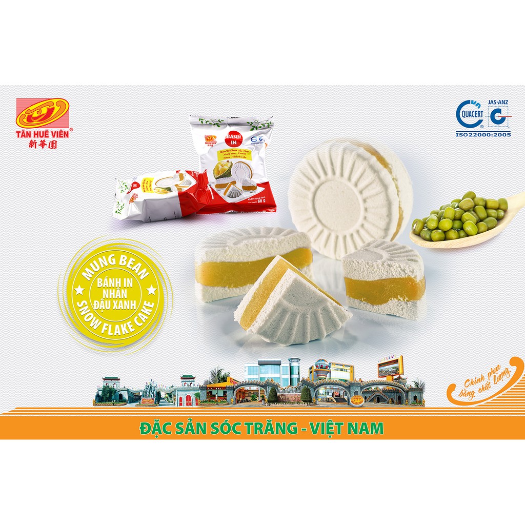 Bánh In nhân Đậu xanh Sầu riêng Tân Huê Viên