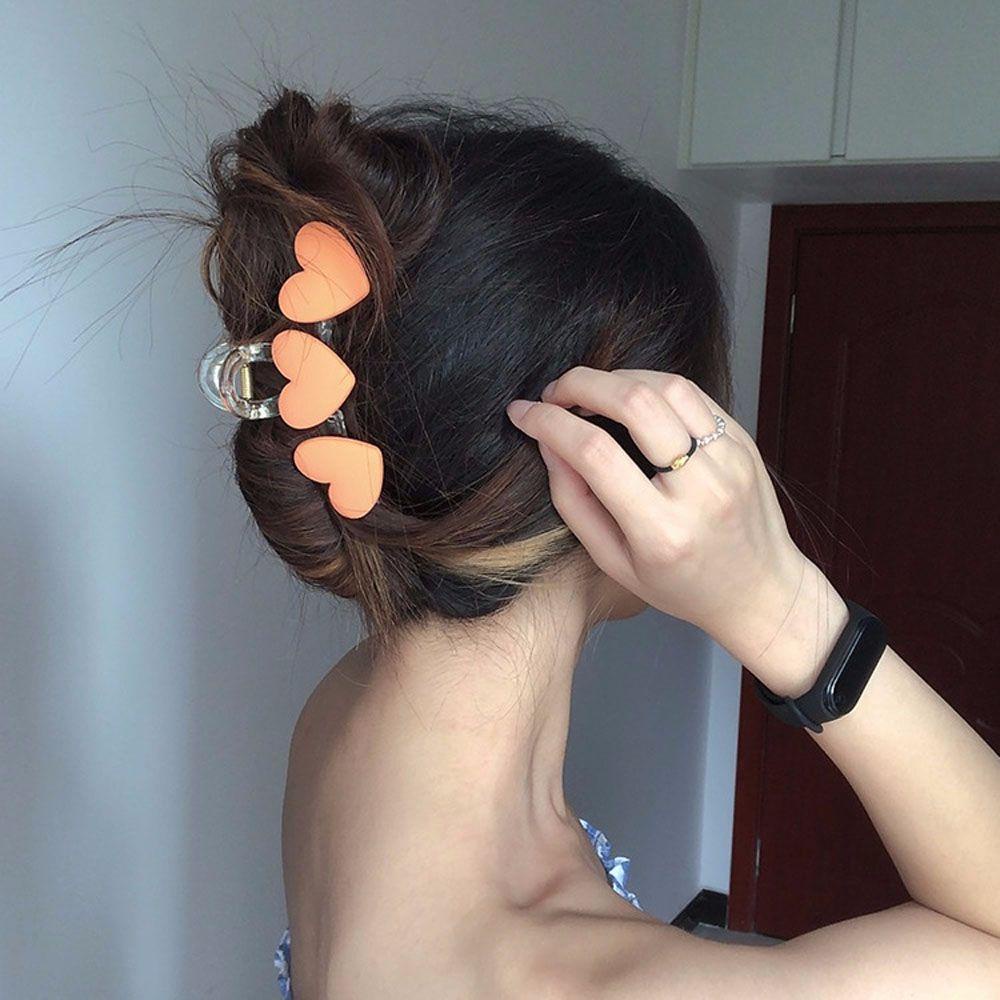 Kẹp Tóc Hình Trái Tim Màu Kẹo Ngọt Thời Trang