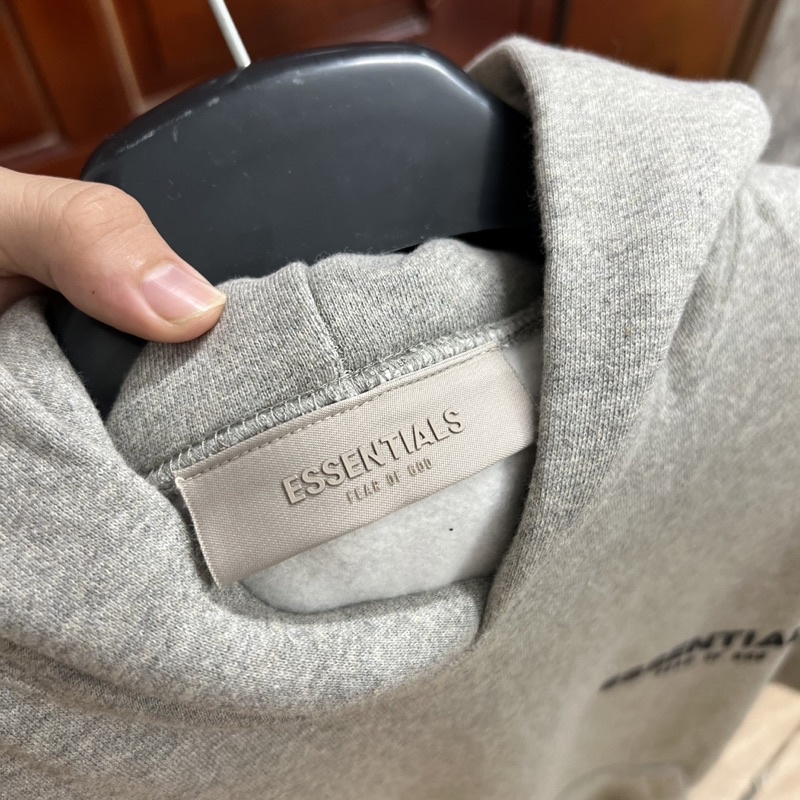 Áo hoodie FEAR OF GOD ESSENTIALS SS22 Dark Oatmeal in nhung cao cấp, Áo khoác nỉ ESSENTIALS form rộng