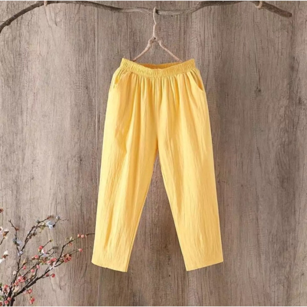 Quần Baggy Đũi Xước Hàn Quốc [2 SIZE 48-68kg tùy chiều cao] chất đũi mềm, thoáng mát, thời trang