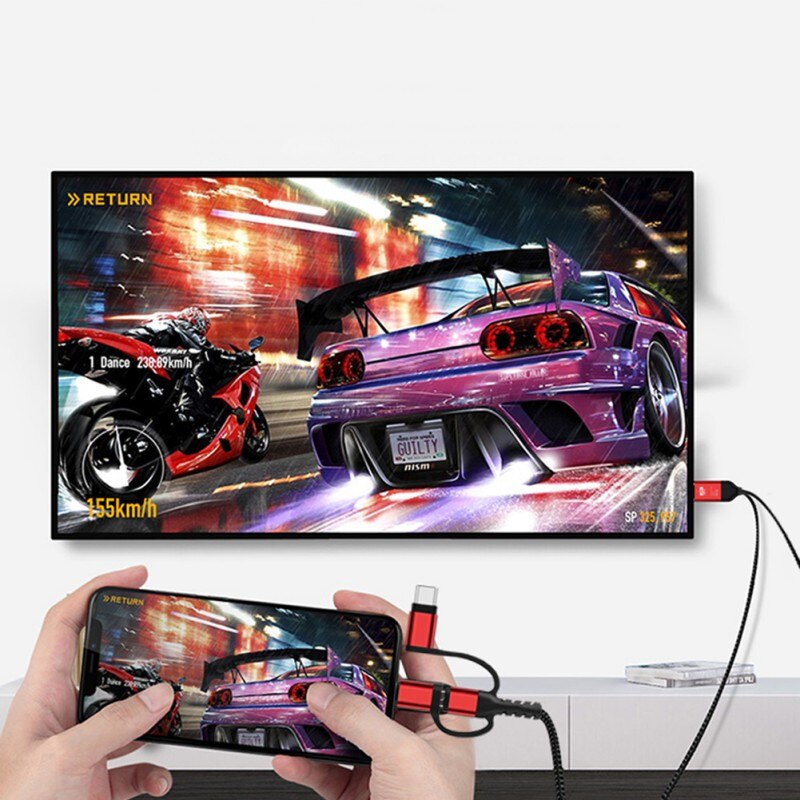 Bộ Chuyển Đổi Micro Usb / Hdmi / Hml 1080p 3 Trong 1 Cho Android Ios Ios Android Phone Tv Hdtv