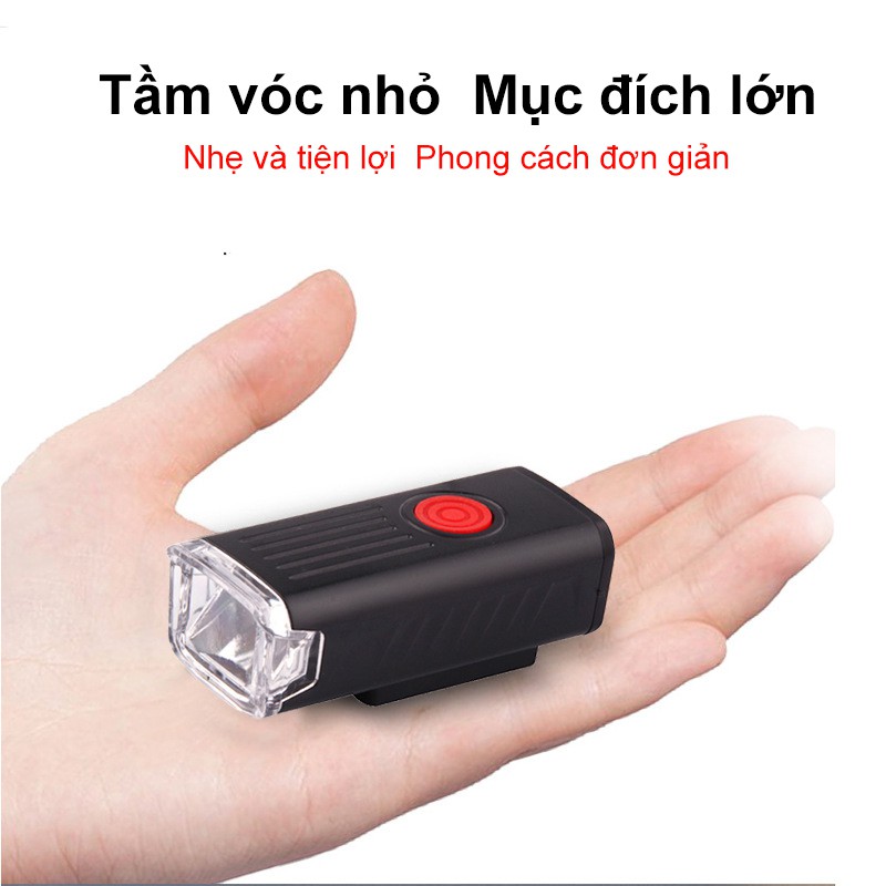 Đèn Pha Xe Đạp Leo Núi Ban Đêm Chống Thấm Nước 3 Chế Độ Sáng 400 Lumens Sạc Usb