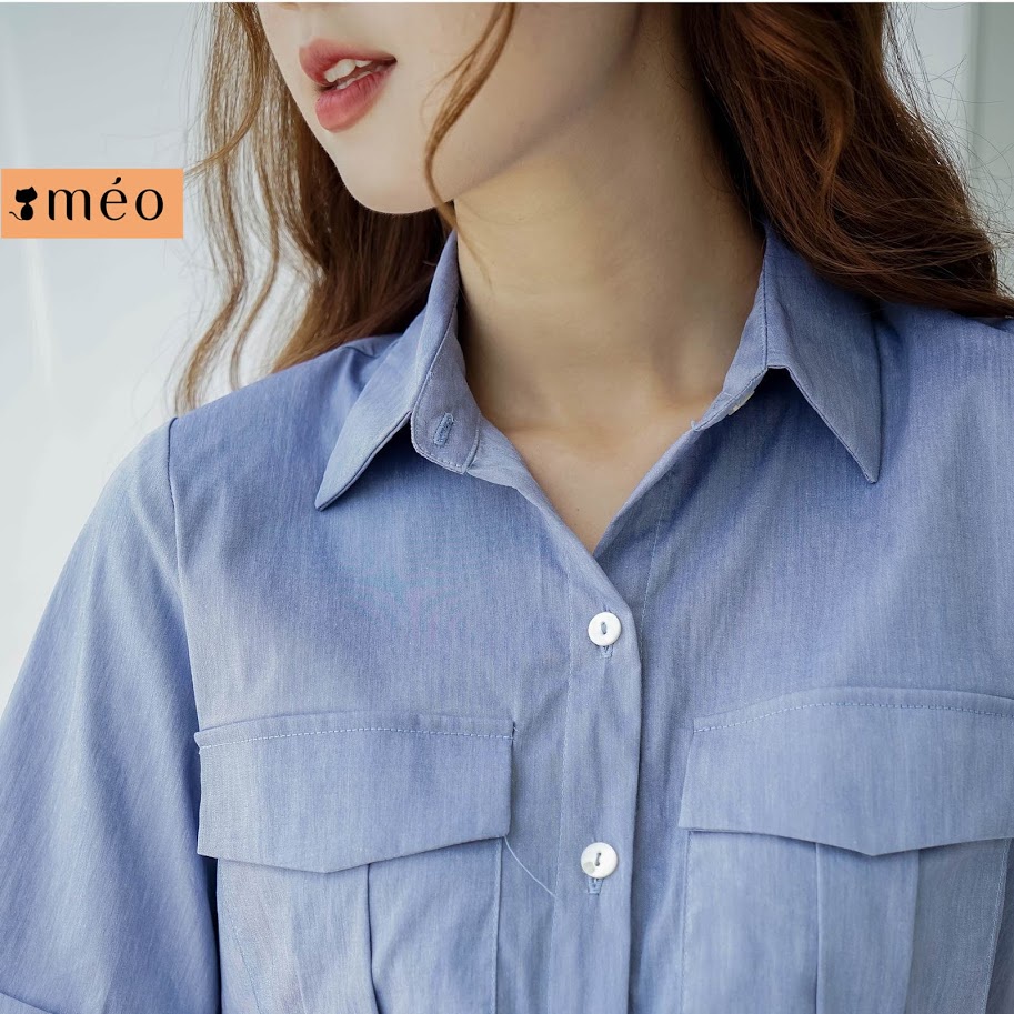 [Mã WABRJM1111 giảm 10% đơn 99K] [MÉO SHOP] Áo Sơ Mi ngắn tay túi hộp Vilia | BigBuy360 - bigbuy360.vn