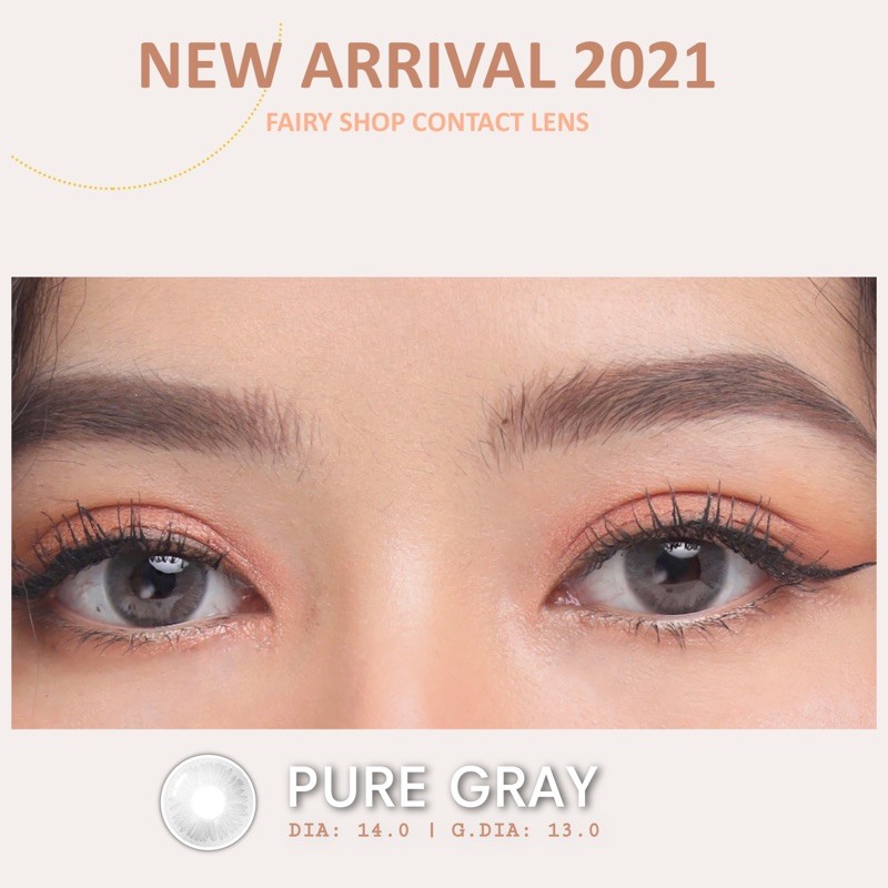 Kính Áp Tròng Pure Gray 14.0 ( 0 >> 8 độ) Silicone Hydrogel 1 năm - Lens Hàn Quốc Cao Cấp