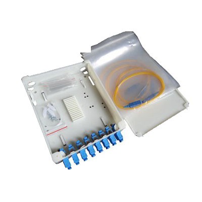 Vỏ ODF mini 8FO FTTH (đầy đủ pk, bao gồm dây nối quang SC/ UPC, SM)