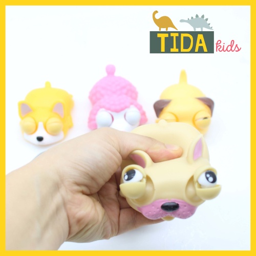 Chó Bóp Lồi Mắt ⚡ HOT TREND ⚡ Squishy Mochi Cún Con Cute, Đồ Chơi Xả Stress, TiDa Kids Shop