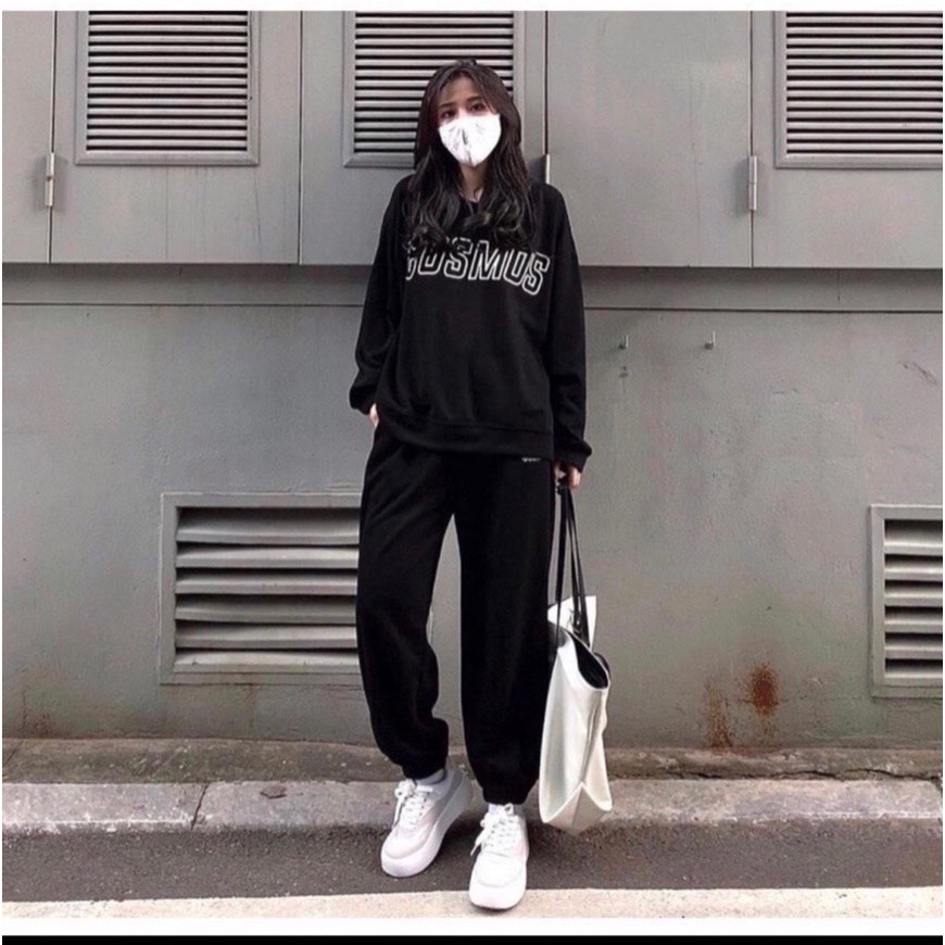 Set đồ bộ nỉ bông Cosmos Nam nữ chất nỉ cotton Unisex cao cấp trẻ trung năng động siêu hot phong cách Hàn Quốc