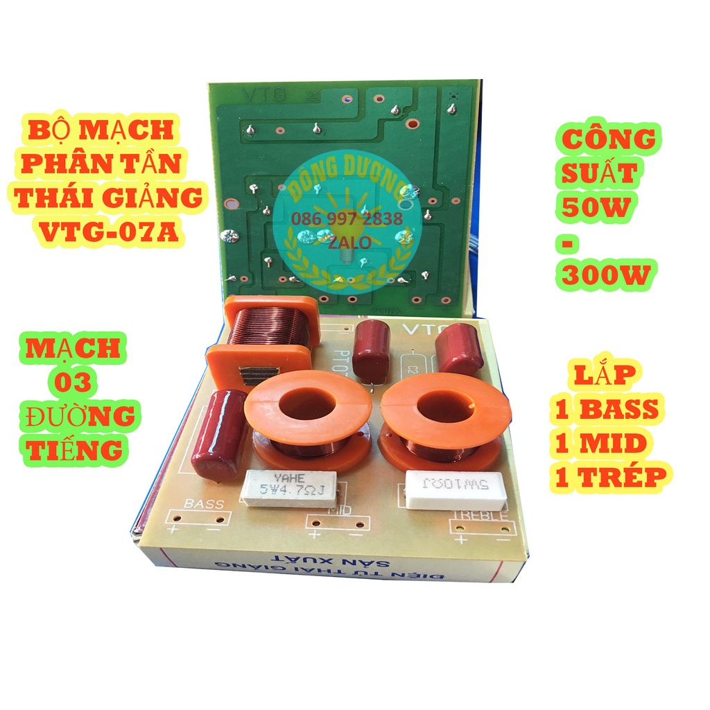 BỘ 2 MẠCH PHÂN TẦN 3 ĐƯỜNG TIẾNG 07A CAO CẤP - LẮP CHO 1 BAS - 1 MID - 1 TRÉP