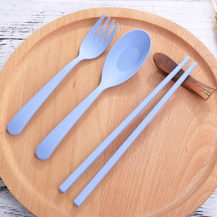 Bộ muỗng đũa cán gỗ- có hộp đựng mang đi- tiện lợi sang trọng