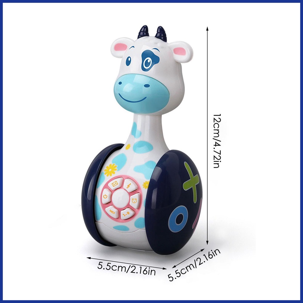 Đồ Chơi Lật Đật Hình Động Vật Có Nhạc Dễ Thương Cho Bé