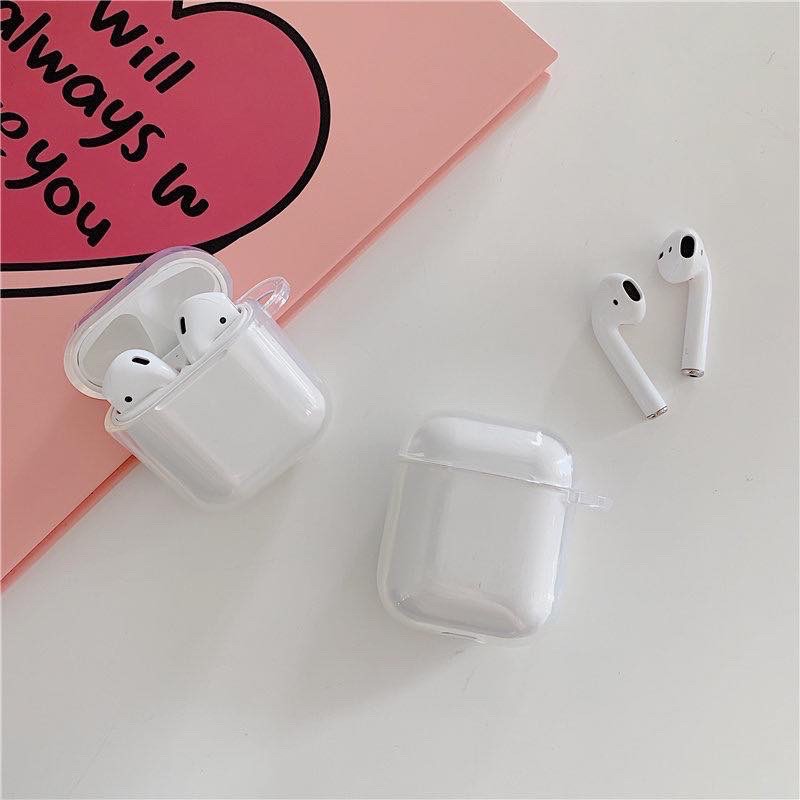 Bao vỏ bảo vệ tai nghe trong suốt kèm móc khoá ( tai nghe 1/2 và pro)