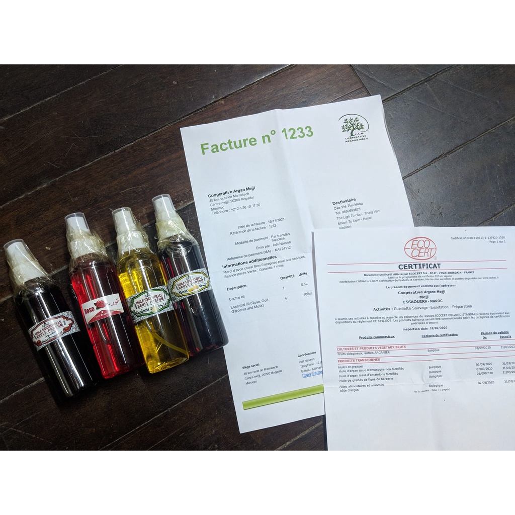 Tinh dầu gỗ đàn hương Ma Rốc - bois de santal (sandalwood) 10ml