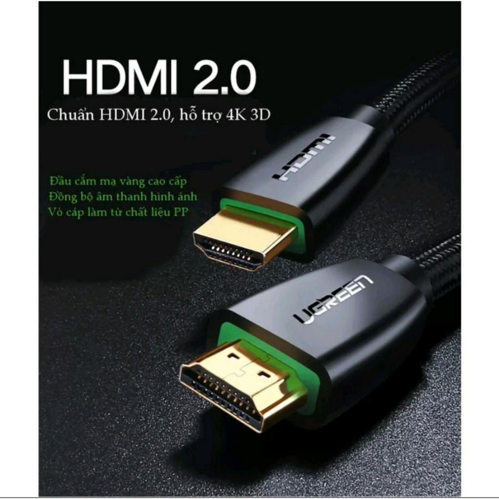 Cáp HDMI 1.5m chuẩn 2.0 CAO CẤP Ugreen 40409 hỗ trợ 3D, 4K @60Hz - Hàng chính hãng