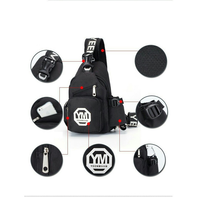 Túi đeo chéo thể thao du lịch MUSIC có ngăn đựng bình nước KDR-TDC164 | BigBuy360 - bigbuy360.vn