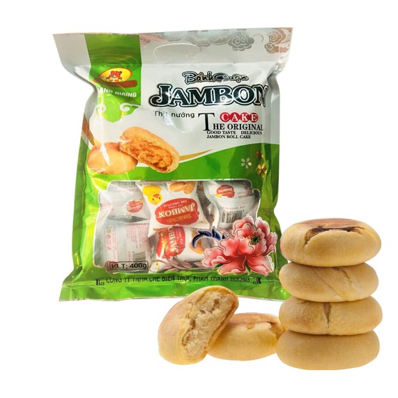 Combo 5 x 400g Gói Bánh Cuộn Jambon Thịt Nướng Thanh Hương (Bịch 15 chiếc)
