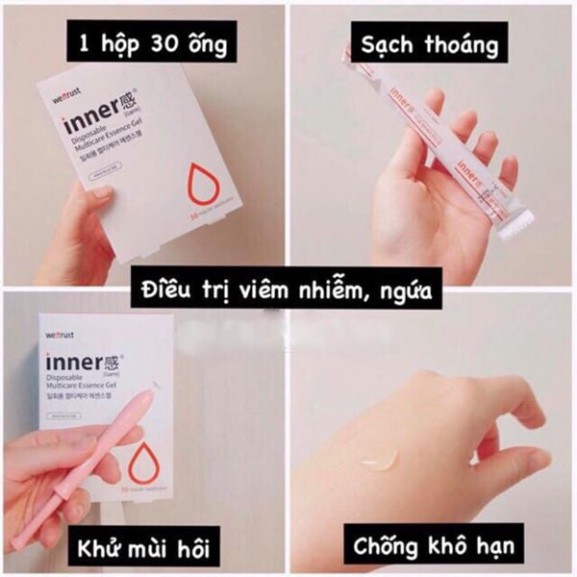 GELVệ Sinh Phụ nữ INNER Chính Hãng - Gel vệ sinh Phụ Khoa giúp Cô Bé Hết Ngứa, Hết Hôi và Se Khít