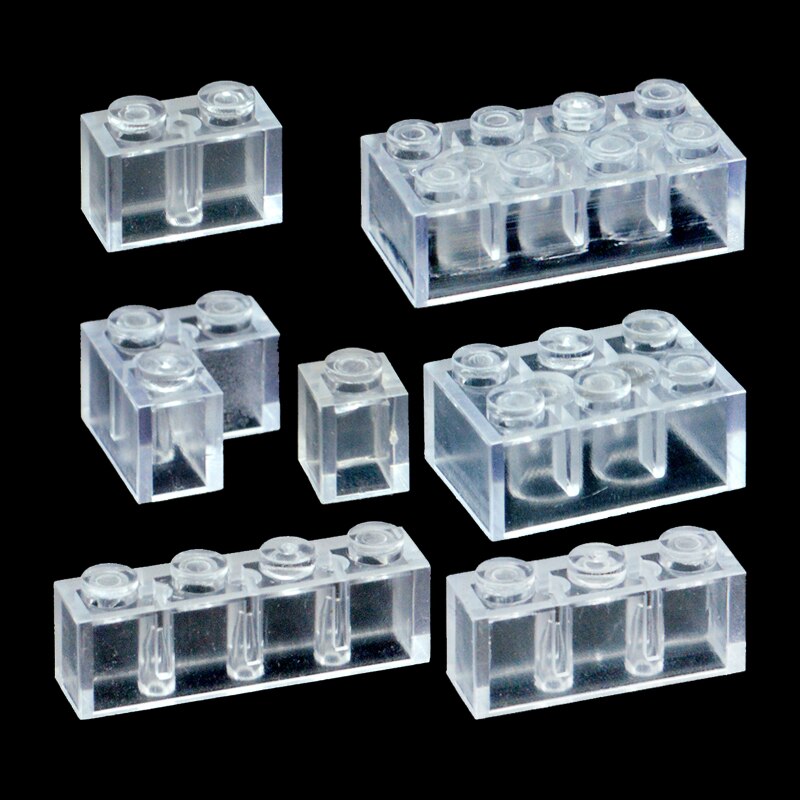 Đồ Chơi Lắp Ráp Trong Suốt Kích Thước 1x2 2x3 2x4 1x1
