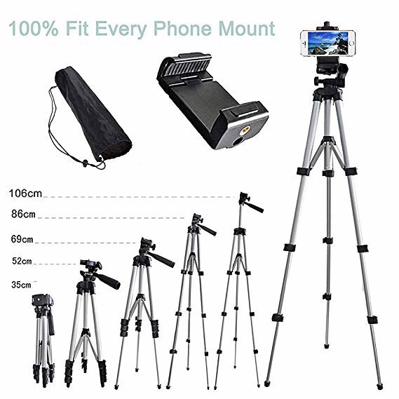 Giá Đỡ Điện Thoại Máy Ảnh Tripod Cao Cấp | Tặng Đầu Kẹp