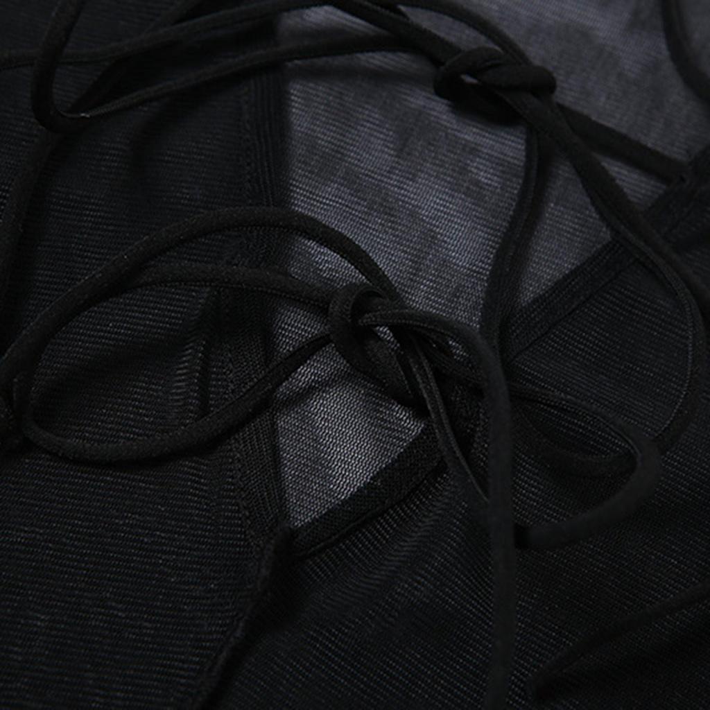 Áo thun tay dài phối lưới thời trang cho nữ