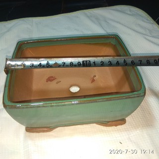 CHẬU BONSAI MINI N7,CHẬU MEN XANH CAO CẤP