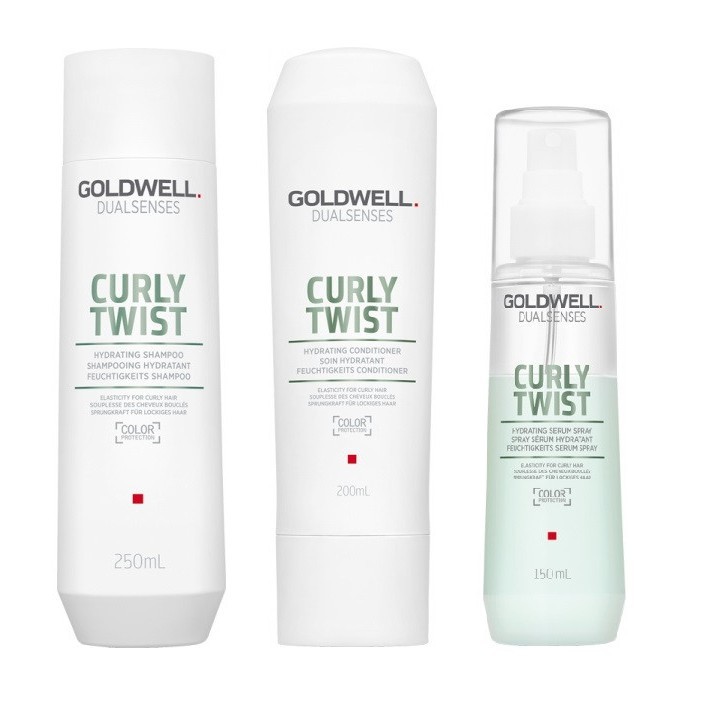Bộ dầu gội, dầu xả và xịt dưỡng Goldwell Dualsenses Curly Twist 250ml dành cho tóc xoăn, tóc uốn
