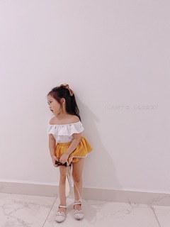 Set áo Crop Top + Quần váy Linen Mặc 2 Kiểu