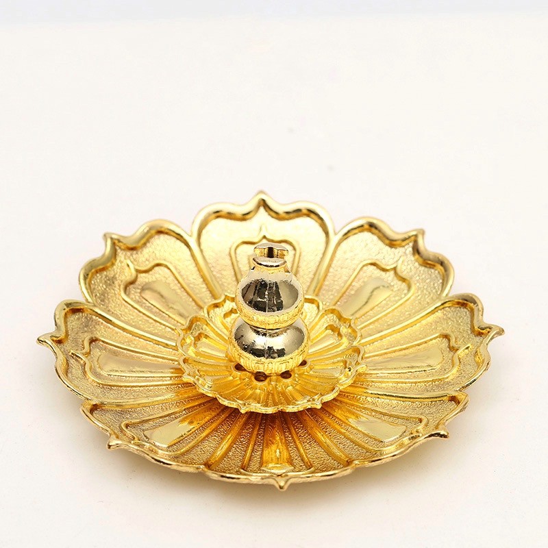 ĐẾ CẮM NHANG HOA SEN HỢP KIM MẠ ĐỒNG - NHIỀU MÀU SẮC