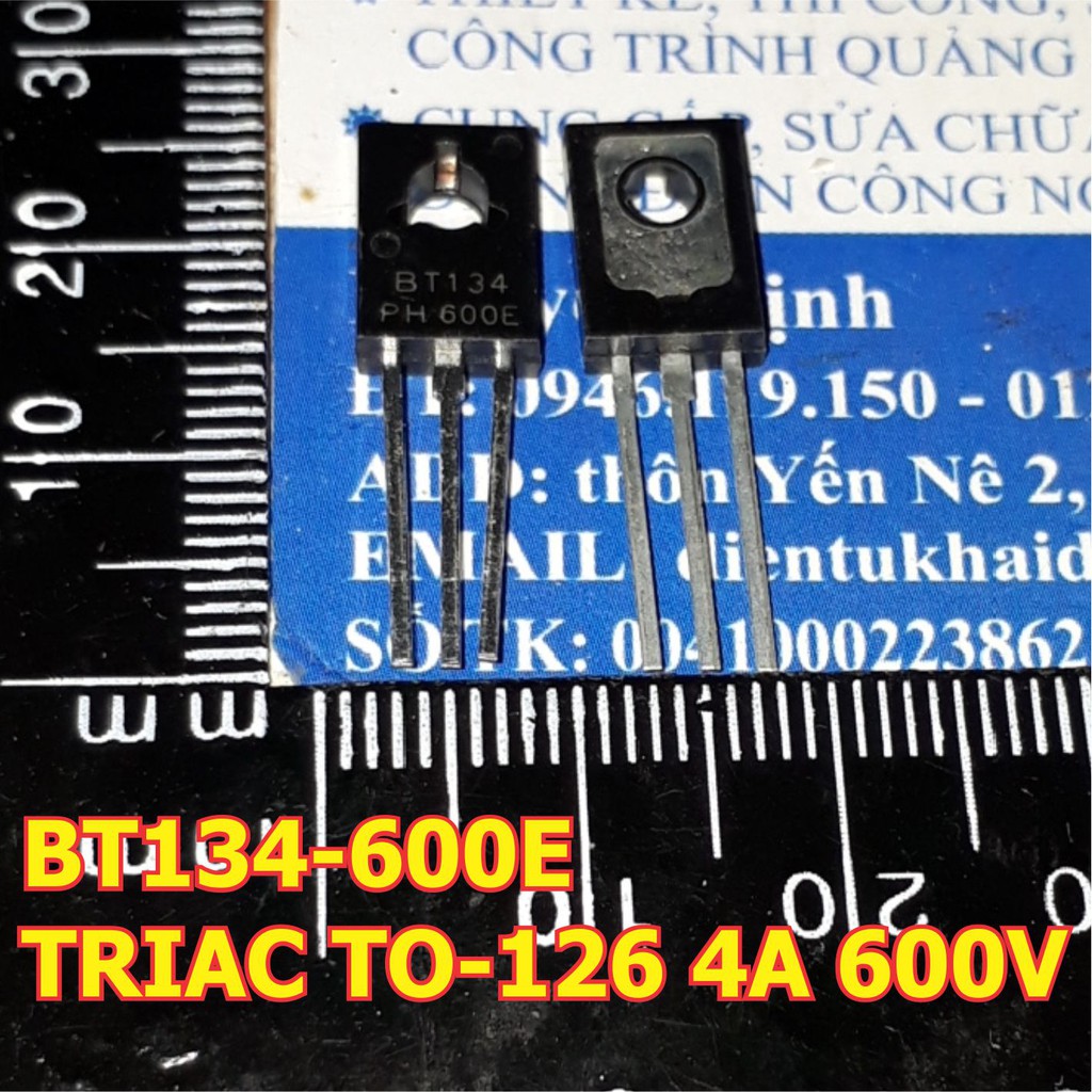 10 con BT134 600E/800E THYRISTOR 2 CHIỀU TRIAC TO-126 4A 600V kde5690