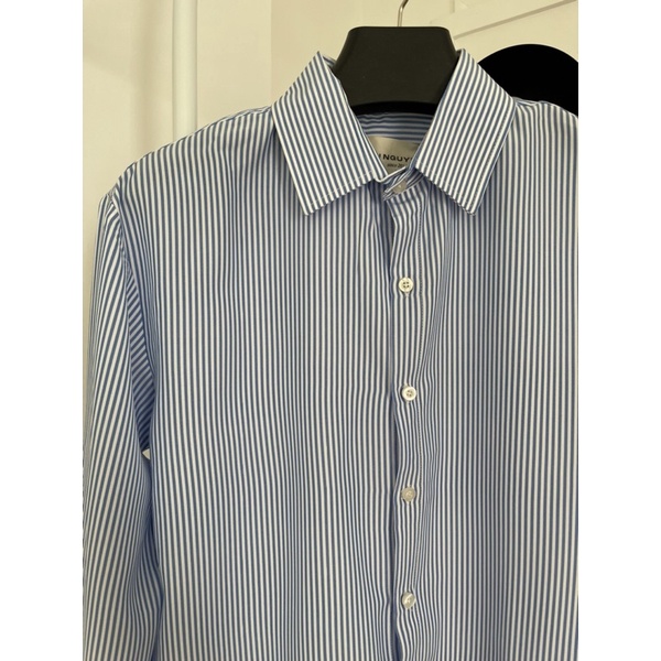 Sơmi sọc xanh basic