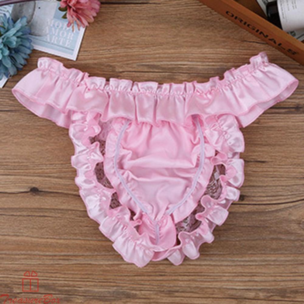 LomcMen Sissy Seethrough Panties Satin Bikini GString Thong Briefs Sexy Underwear CBdzhjWB