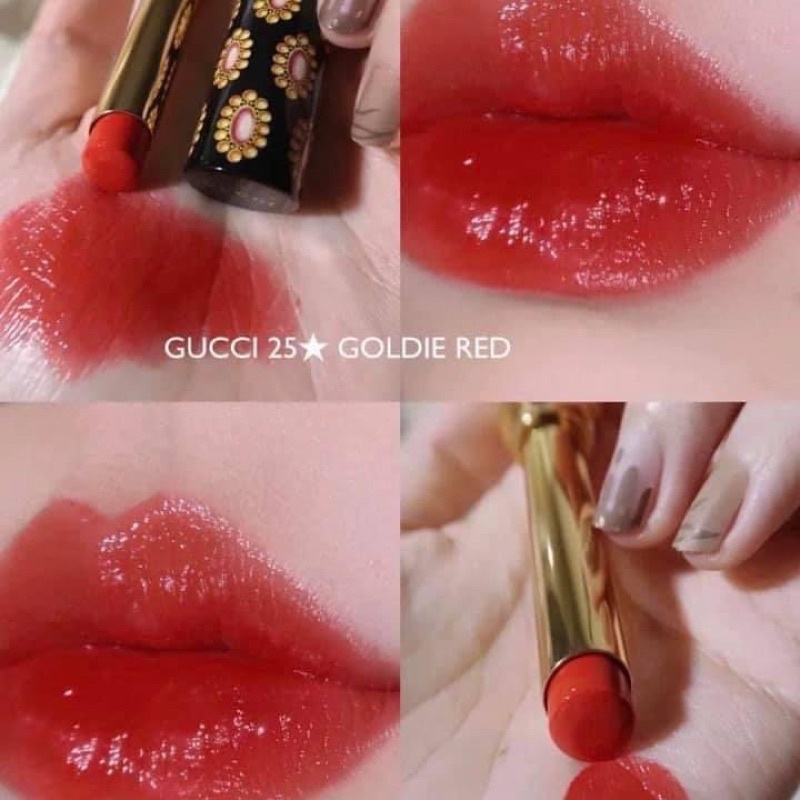 [New 2021][Duty Free] Son thỏi Gucci Rouge de Beaute Brillant Lipstick