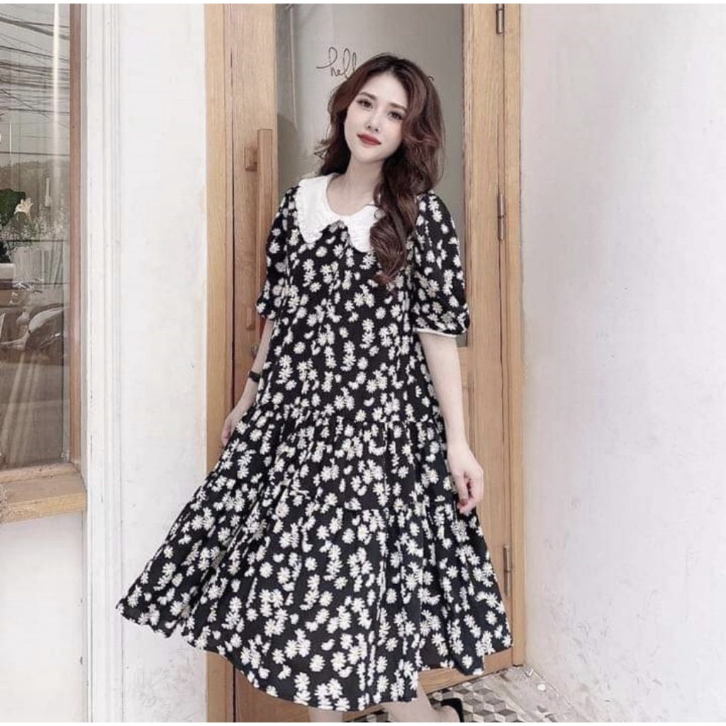 Đầm Bầu Váy Bầu Thời Trang Thiết Kế Cúc Họa Mi Chất Luạ Mềm Mát Freesize (45-70kg) A076 Lin Store66