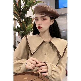 (Có sẵn) áo sơ mi nữ cổ thuỷ thủ thêu (kèm ảnh thật)