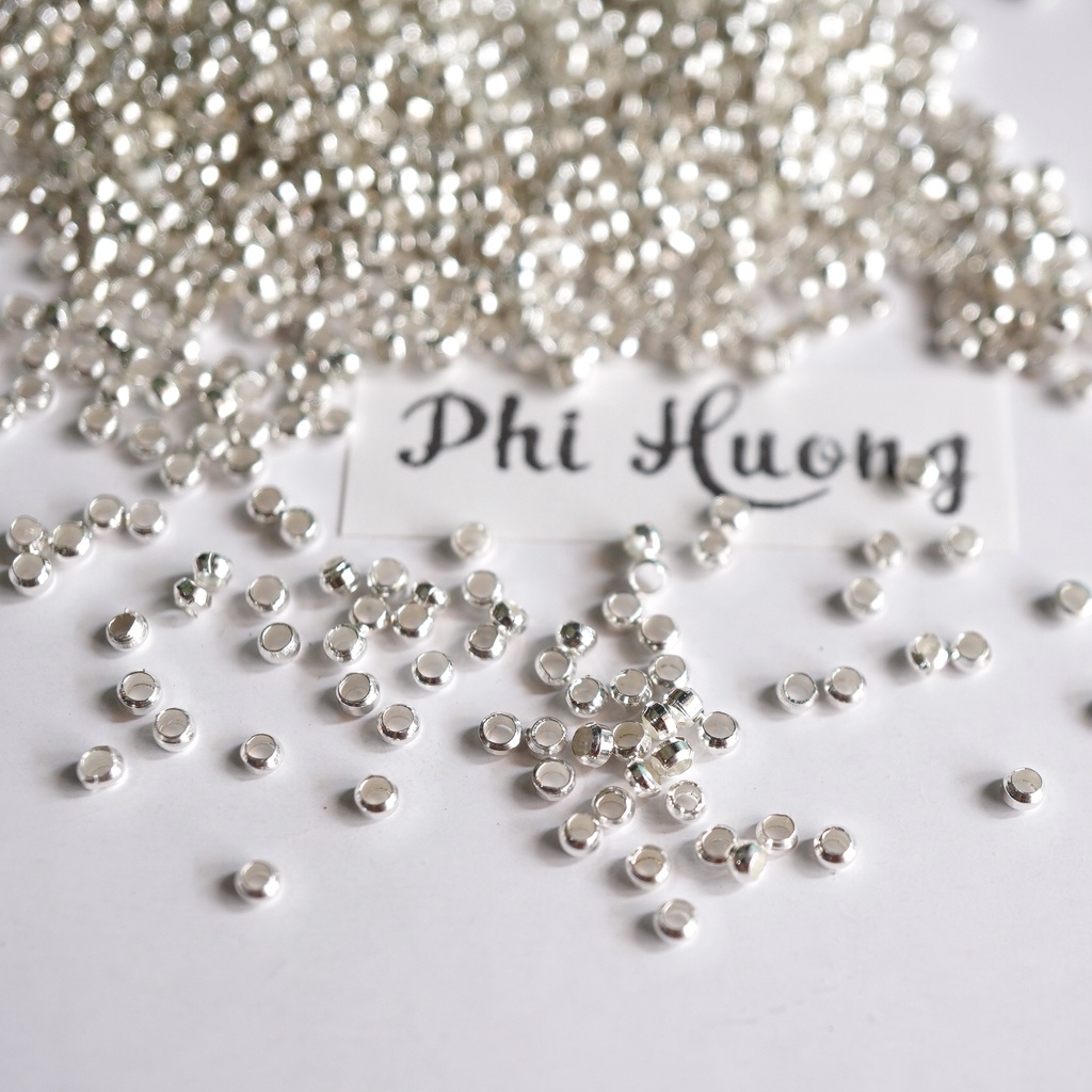 Gói 2.5g  bi bóp 2mm - 2.5mm dùng kẹp đầu dây, chặn hạt làm trang sức handmade